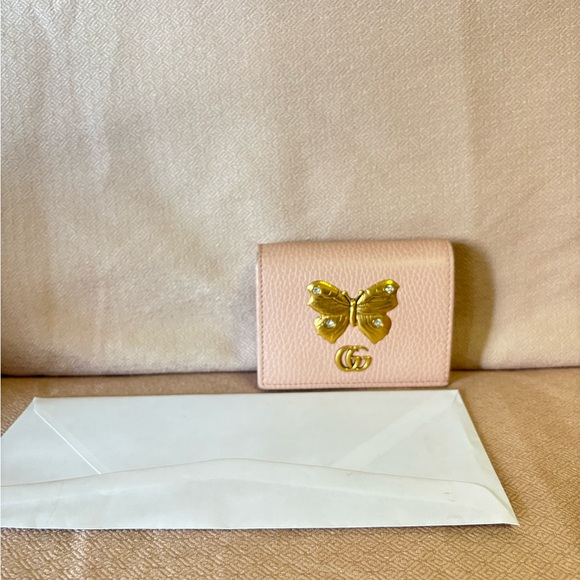 Gucci GG Pink Butterfly Embellished Wallet - Picture 8 of 8